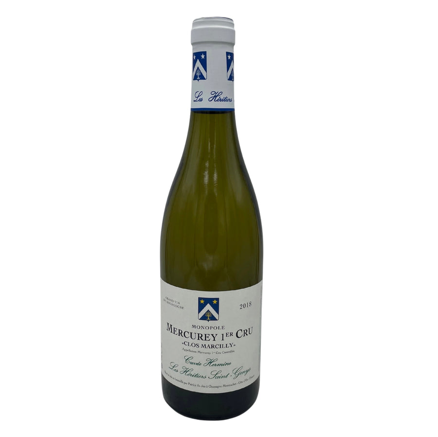 Mercurey 1er cru - Clos Marcilly Monopole Blanc "cuvée Hermine" Les Héritiers Saint-Genys 2018